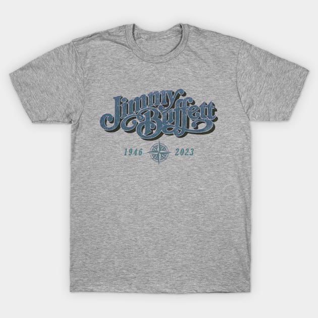 Jimmy Buffett Latitudes Blue T-Shirt by snowblood